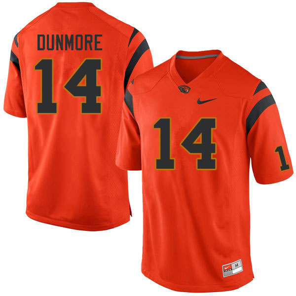 Men #14 John Dunmore Oregon State Beavers College Football Jerseys Sale-Orange
